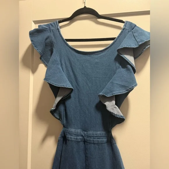 NWT Fashion Nova - Janis Denim Jumpsuit - Medium Wash - Picture 3 of 5